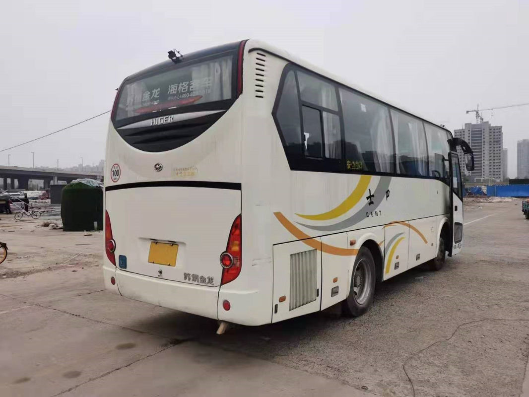 Gebruikte Hogere Bus KLQ6808 35 de Achter Gebruikte Motor 140kw van Zetelsyuchai de Lage Kilometer van Busbus steel chassis