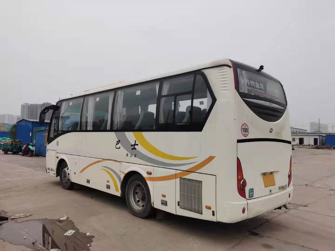 Gebruikte Hogere Bus KLQ6808 35 de Achter Gebruikte Motor 140kw van Zetelsyuchai de Lage Kilometer van Busbus steel chassis