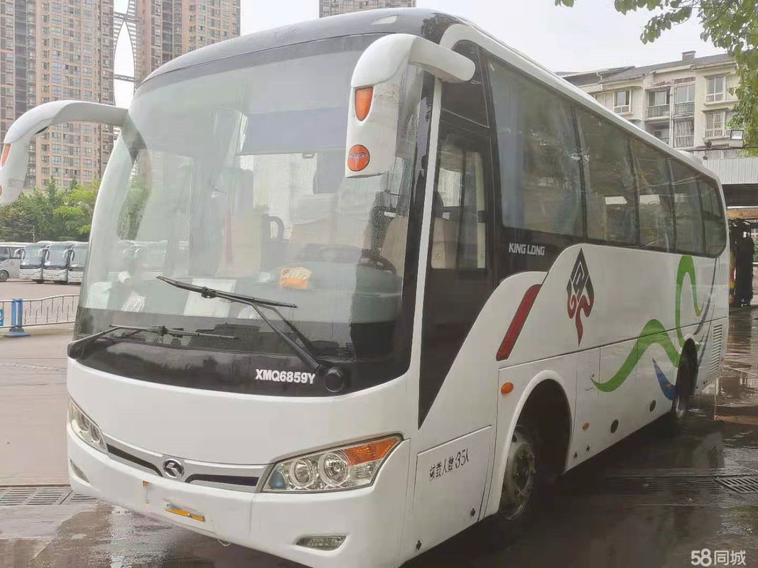 De gebruikte Kinglong-Chassis van het Busxmq6859 35Seats Staal gebruikten van de de Enige Deur Achtermotor van de Reisbus Euro III