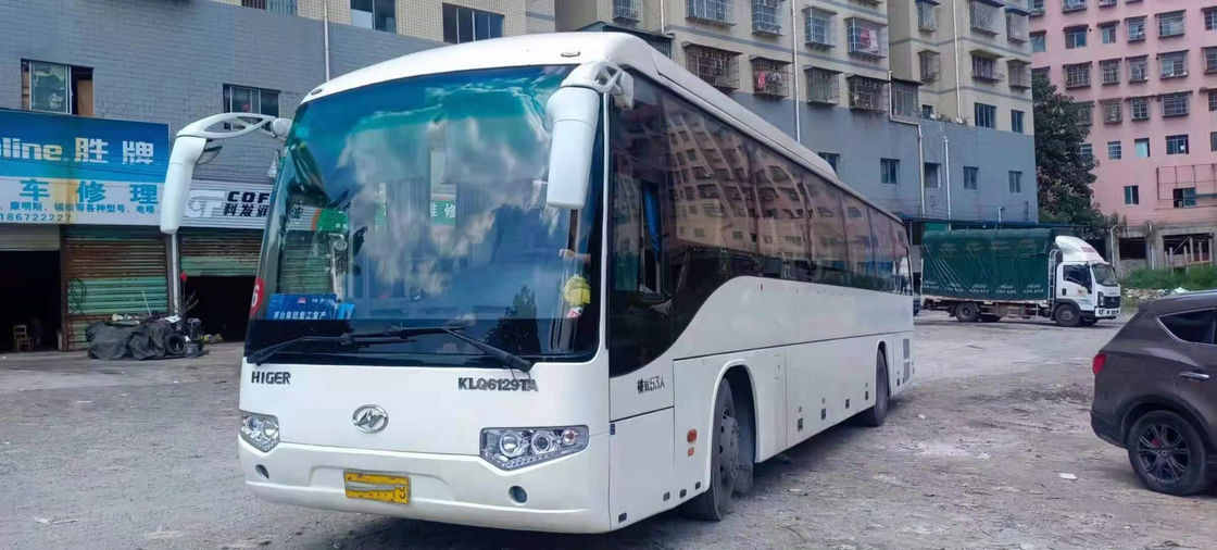 De gebruikte Bus Bus Model KLQ6129 gebruikte Hogere Bus 53 van de Bus Dubbele Deuren van de Zetels de Goede Passagier van het Staalchassis Lage Kilometer