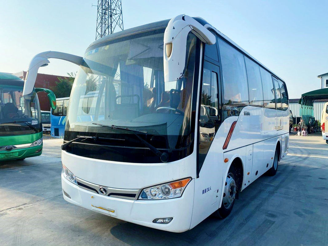 De gebruikte Reisbus Kinglong XMQ6802 gebruikte Bus 34 van het de Motor Euro 5 Staal van Zetelsyuchai Chassishoogte - kwaliteit