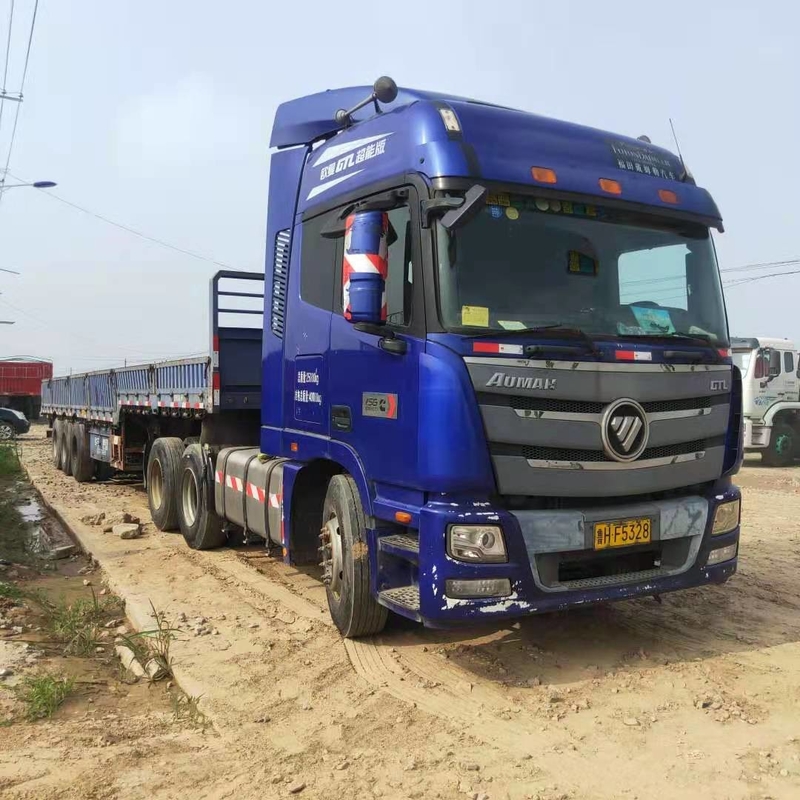 Gebruikte de Stortplaatsvrachtwagen van ETX vervoert de 430HP Tweede Hand 25 t-Ladingsvrachtwagen Drie As per bus
