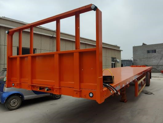 Op zwaar werk berekende Flatbed 13m laag-Bedoplegger voor het Gebruik van de Fabriekscontainer