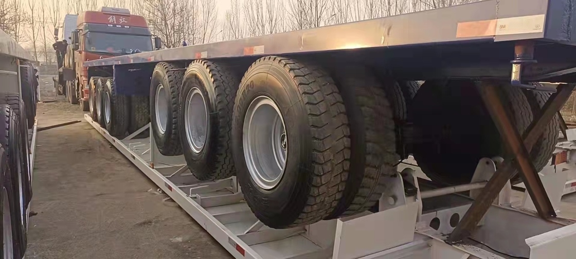 Semi de Aanhangwagens13-15tons laag-Vlakke Oplegger 3/4/5/6 van de oplegger Tweede Hand As