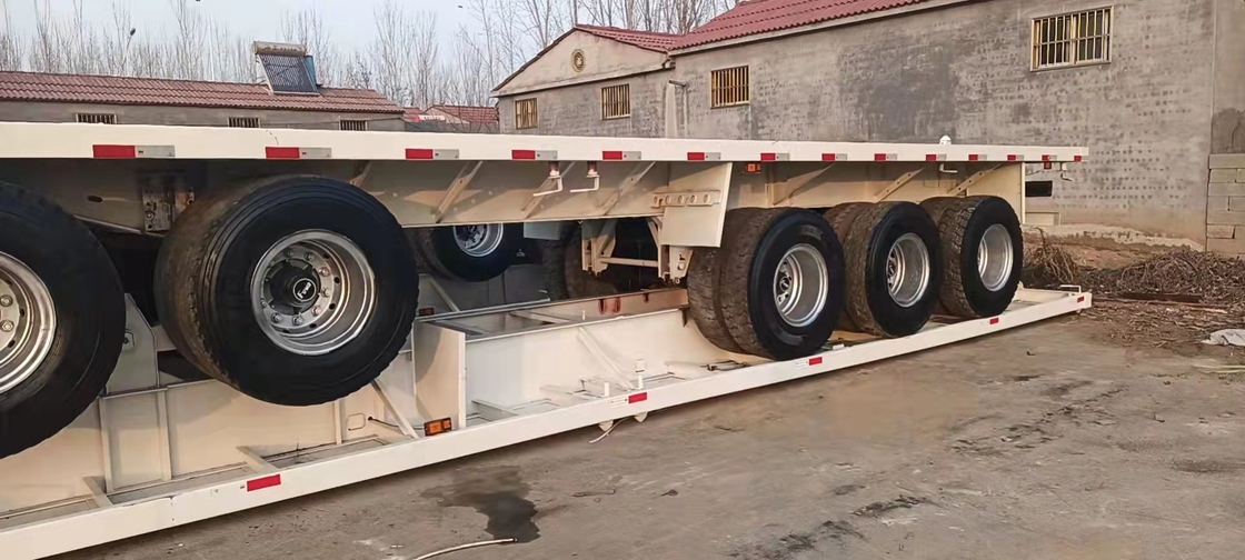 Semi de Aanhangwagens13-15tons laag-Vlakke Oplegger 3/4/5/6 van de oplegger Tweede Hand As