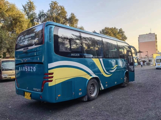 2017 Jaar 34 Zetels Gebruikte Hogere de Leidingsdieselmotor van KLQ6796 Mini Bus LHD Geen Ongeval