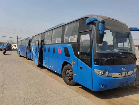 Gebruikte Diesel Bus Blauwe Kleur 59 de Motor 280hp 2+3 van de de Handaandrijving van de Zetelslay-out de 2de Hogere Bus KLQ6115 van Zetelsyuchai