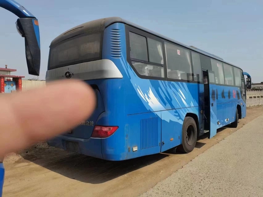 Gebruikte Diesel Bus Blauwe Kleur 59 de Motor 280hp 2+3 van de de Handaandrijving van de Zetelslay-out de 2de Hogere Bus KLQ6115 van Zetelsyuchai