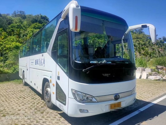 De gebruikte Passagier traint de Bladlente 50 van de de Motor Linkeraandrijving van Zetels de Dubbele Deuren Zeldzame van de Handyutong 2de Bus ZK6119
