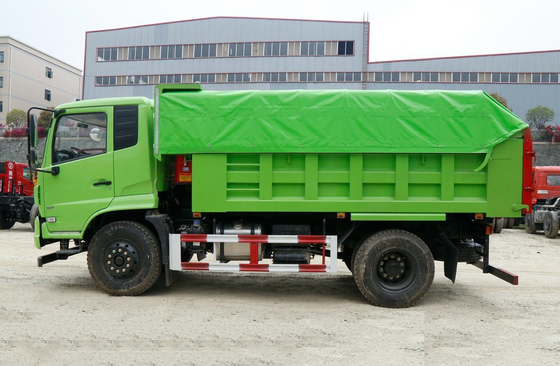 Gebruikte kleine vrachtwagens 4*2 Dongfeng Dump Truck Tianjin Single Cab laden 10 ton