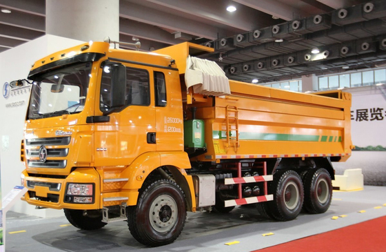 China Dump Truck te koop U-type Box Shacman Tipper Weichai 290hp Motor Een en een halve cabine