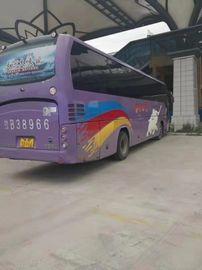 Yutong gebruikte Busbus 51 de Snelheids100km/h Diesel van de Zetels Purpere Kleur Maximum Sterke Motor