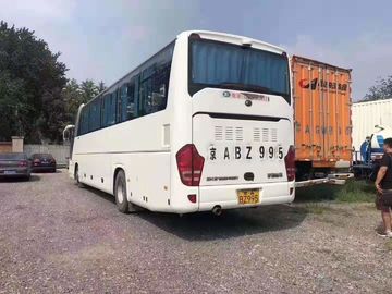 Yutong 6122 Reeksen 55 van de de busbus van de zetels Tweede hand van de diesel LHD 2017 de Luxezetels jaar witte kleur met Automatische deur