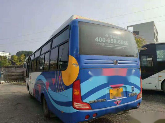 ISO Yutong ZK6752D 29 van het de Busstaal van de Zetelslhd Gebruikte Passagier de Chassis Enige Deuren