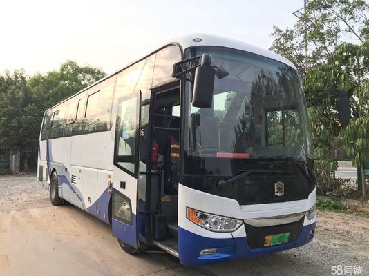 Het olie-elektrische Hybride Dubbele de Deurenleer Seat van de Elektrisch voertuigwp Motor 155kw gebruikte Bus Bus Zhongtong LCK6101 47Seats