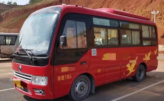 2017 Jaar 19 Zetels Gebruikte Yutong-Bus Modelzk6609d Mini Bus Left Hand Drive Front Engine 2 As